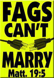 FAGS CAN'T MARRY